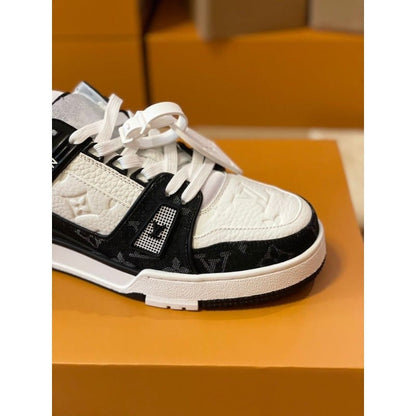 Louis Vuitton LV Trainer Sneaker Monogram Black Denim