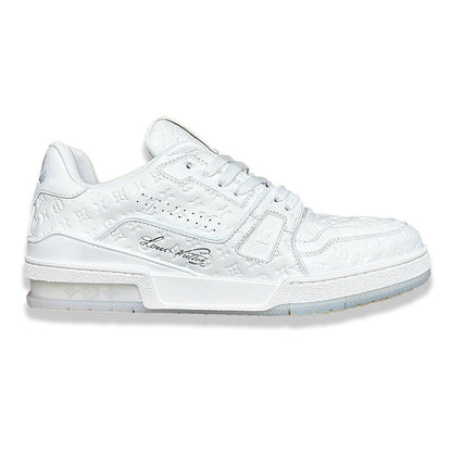 Louis Vuitton LV Trainer Sneaker  Triple White Monogram Embossed Edition
