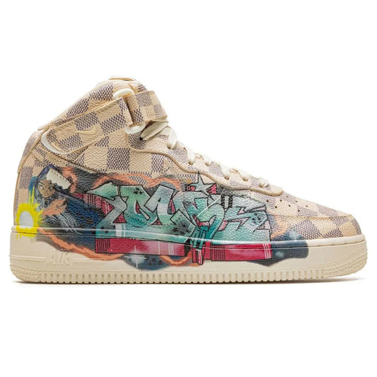 Louis Vuitton x Nike Air Force 1 Mid By Virgil Abloh Graffiti