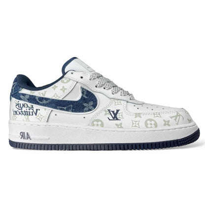 Louis Vuitton x Nike Air Force 1 07 Low White Blue