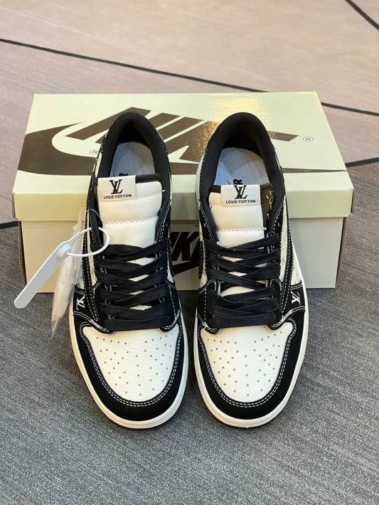 Louis Vuitton x Nike Air Jordan 1 Low Panda Monogram (Custom)