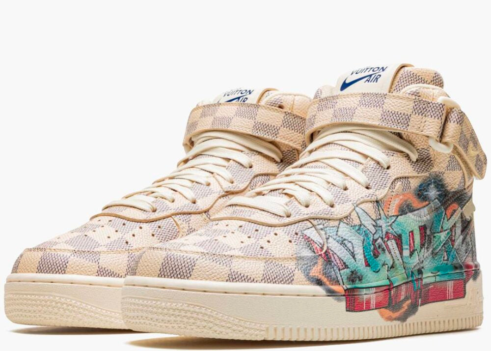 Louis Vuitton x Nike Air Force 1 Mid By Virgil Abloh Graffiti