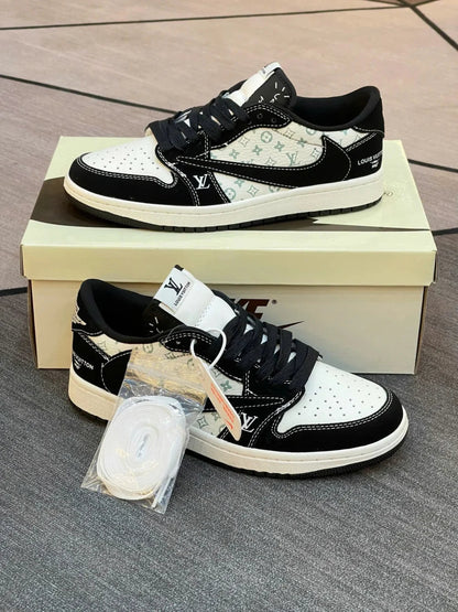 Louis Vuitton x Nike Air Jordan 1 Low Panda Monogram (Custom)