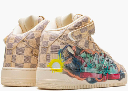 Louis Vuitton x Nike Air Force 1 Mid By Virgil Abloh Graffiti