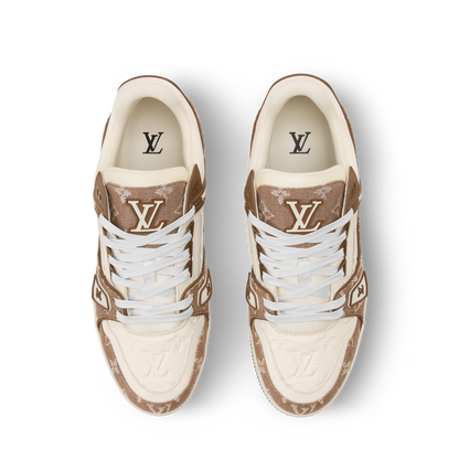 Louis Vuitton LV Trainer Sneaker Monogram Brown Denim