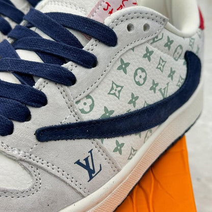 Louis Vuitton x Nike Air Jordan 1 Low Tricolor Monogram (Custom)