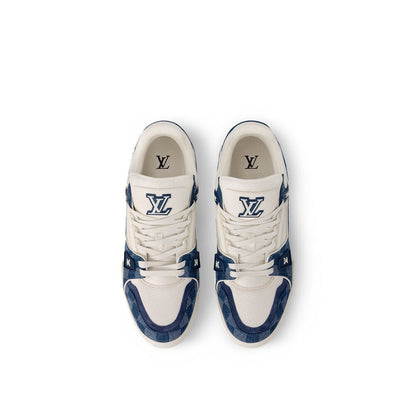 Louis Vuitton LV Trainer Sneaker Damier Denim Blue
