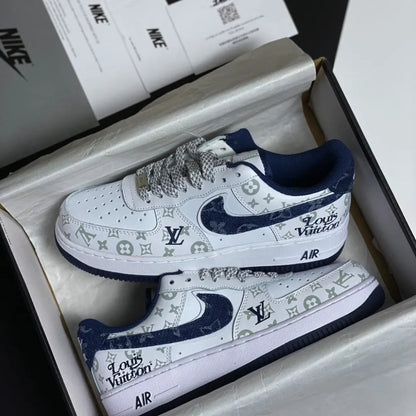 Louis Vuitton x Nike Air Force 1 07 Low White Blue