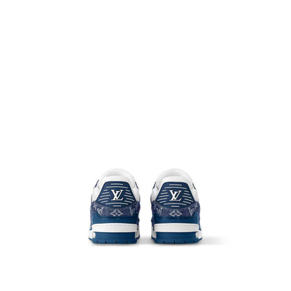 Louis Vuitton LV Trainer Sneaker Denim Monogram Blue
