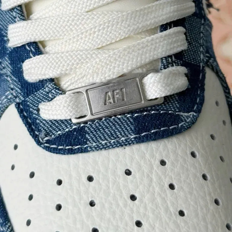 Louis Vuitton x Nike Air Force 1 Low Blue Damier Denim