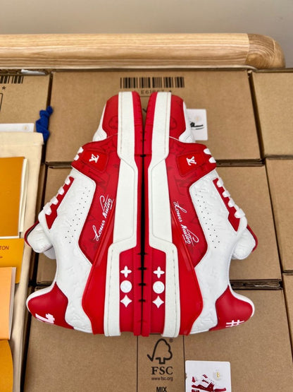 Louis Vuitton LV 54 Trainer Red White Sneaker