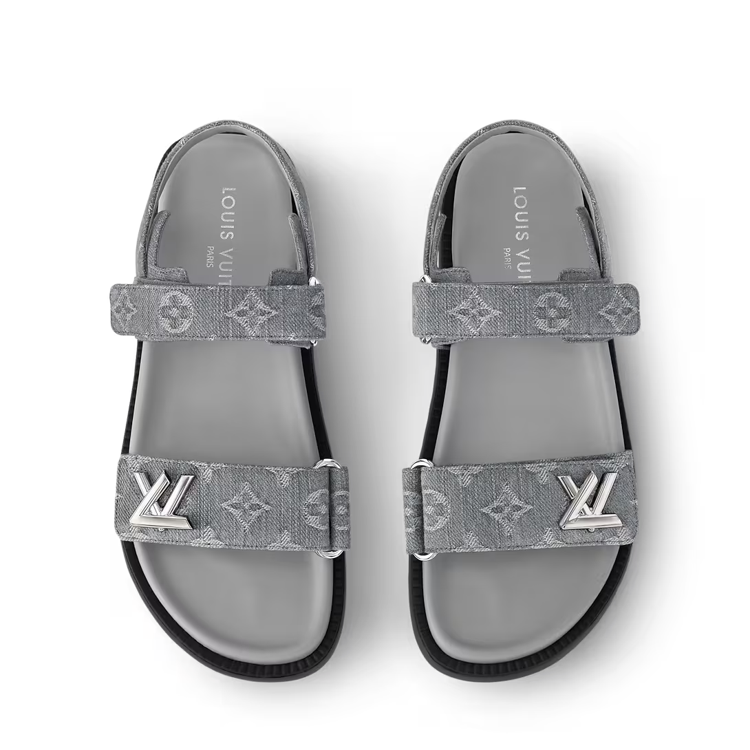 LV Sunset Flat Comfort Sandals 'Gray'
