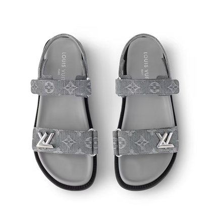 LV Sunset Flat Comfort Sandals 'Gray'
