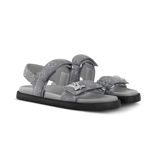 LV Sunset Flat Comfort Sandals 'Gray'